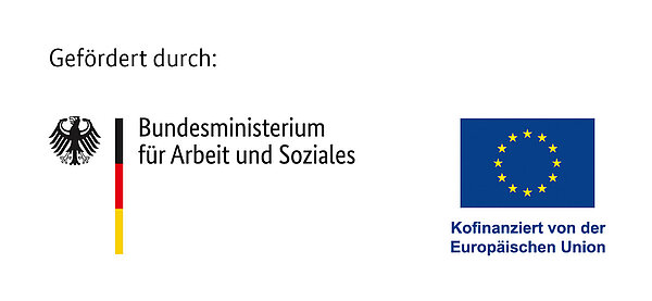 Logos von Ministerien und EU.