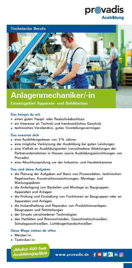 Anlagenmechanik Apperate- und Behaelterbau