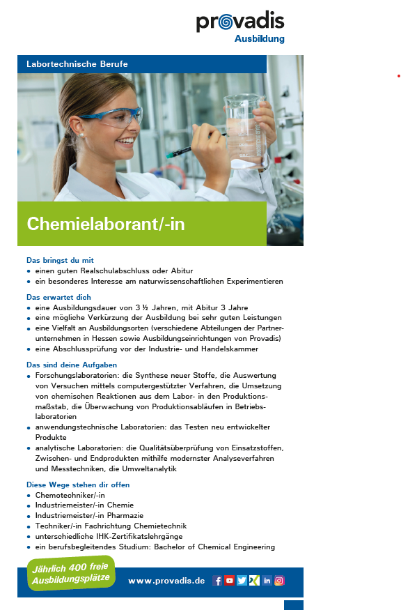 Flyer Chemielaborant (m/w/d)