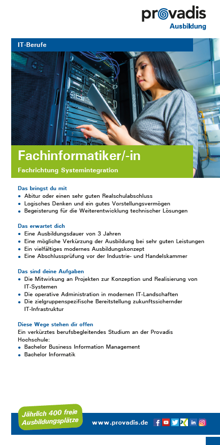 Flyer Fachinformatik Systemintegration