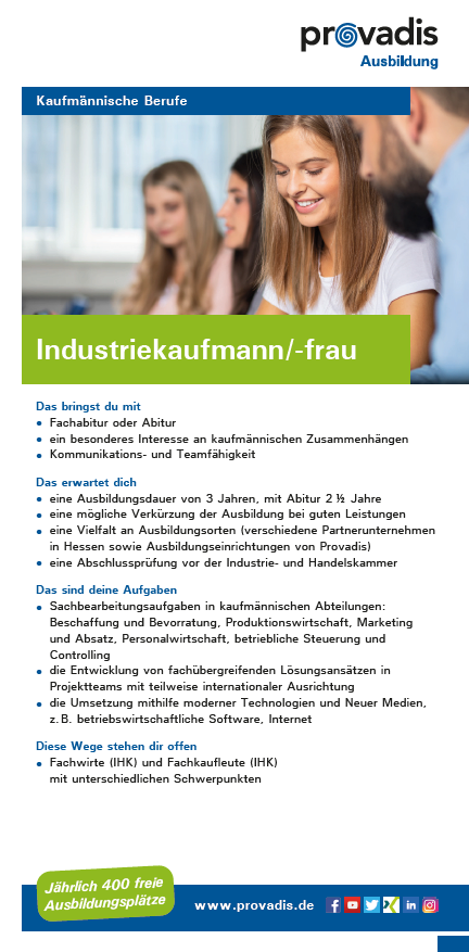 Flyer Industriekaufleute (m/w/d)