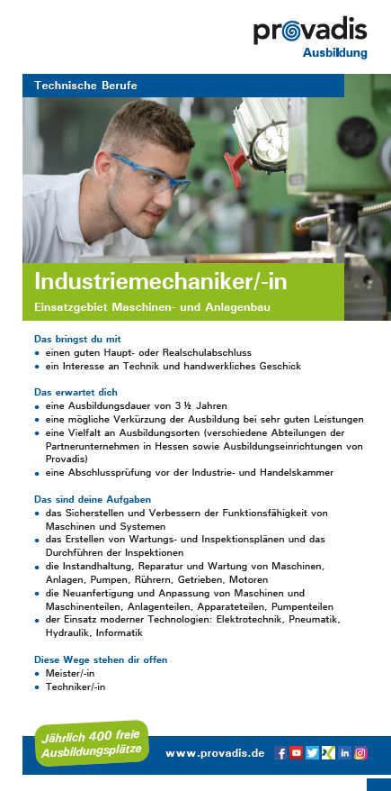 Industriemechanik Maschinen- und Anlagenbau